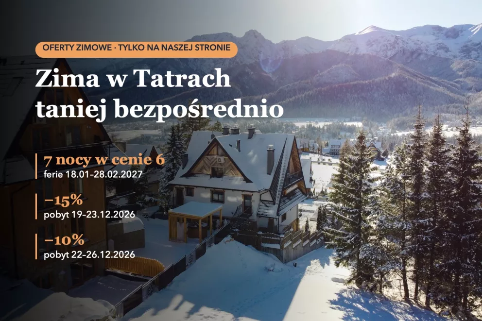 Ferie 2027 i święta w Tatrach – oferty specjalne w Salamandra SPA